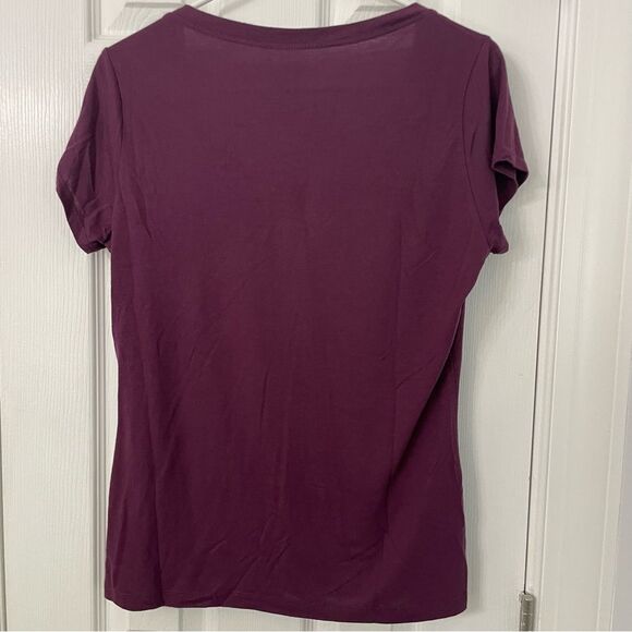 True Religion Women’s Buddha Guitar Graphic Tee Size Large Maroon - Picture 2 of 9